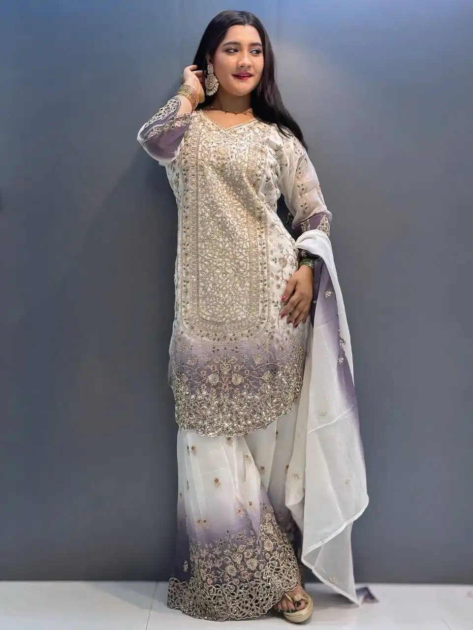 KF 1722 Lavender  in Star Georgette Embroidery Work Salwar Suit . Introductory Price ₹2349. Delivery 4-6 Working Days. Shop now. | Casual Suits, Jump Suits, Creative suits, Designer Suits, Palazzo Suits, Party Wear Suits, Patiala Suits, Salwar suit, Straight Suits