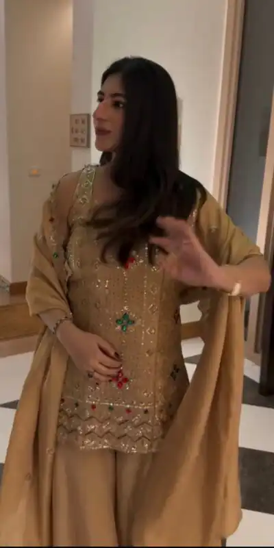 VLM 352 Chiku Color Chinon Silk Embroidery Work Salwar Suit . Get it for ₹2399. Delivery 4-6 Working Days. Online Shop now. | Casual Suits, Jump Suits, Creative suits, Designer Suits, Palazzo Suits, Party Wear Suits, Patiala Suits, Salwar suit, Straight Suits