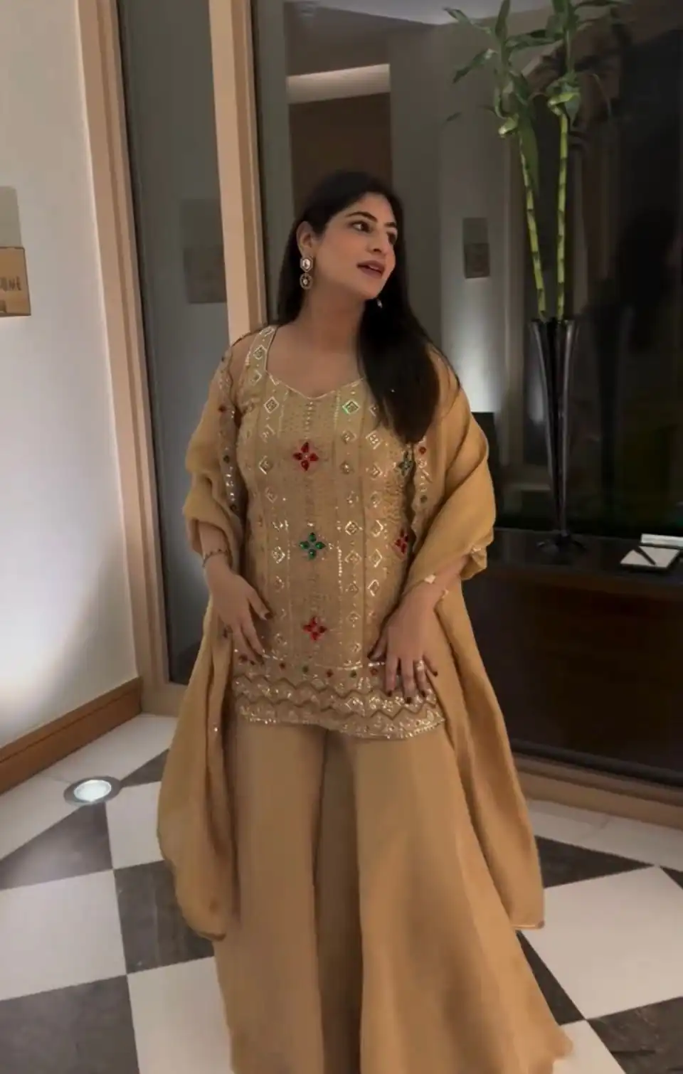 VLM 352 Chiku Color Chinon Silk Embroidery Work Salwar Suit . Get it for ₹2399. Delivery 4-6 Working Days. Online Shop now. | Casual Suits, Jump Suits, Creative suits, Designer Suits, Palazzo Suits, Party Wear Suits, Patiala Suits, Salwar suit, Straight Suits