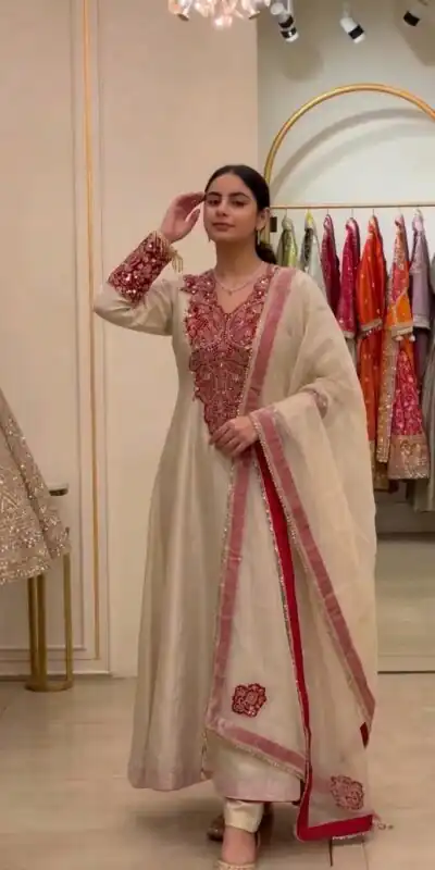 KF 1734 Pink Soft Organza Salwar Suit with Embroidery Work & Cut Work. Available at ₹2249 only. Delivery 4-6 Working Days. Shop now. | Casual Suits, Jump Suits, Creative suits, Designer Suits, Palazzo Suits, Party Wear Suits, Patiala Suits, Salwar suit, Straight Suits