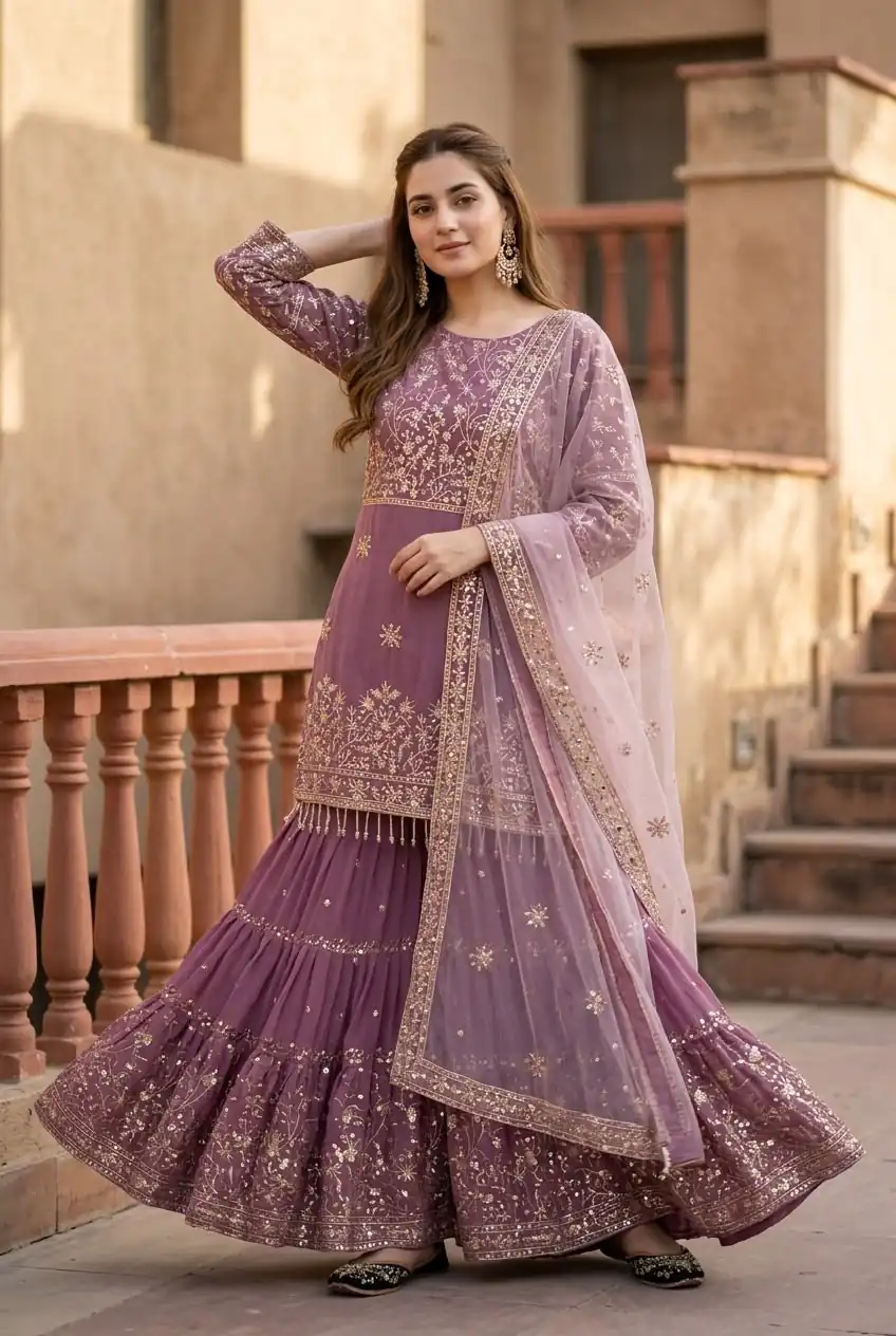 KF 1735 Onion Faux Georgette Salwar Suit with Mirror Work & Embroidery Work. Get it for ₹2949. Delivery 4-6 Working Days. Shop now. | Casual Suits, Jump Suits, Creative suits, Designer Suits, Palazzo Suits, Party Wear Suits, Patiala Suits, Salwar suit, Straight Suits