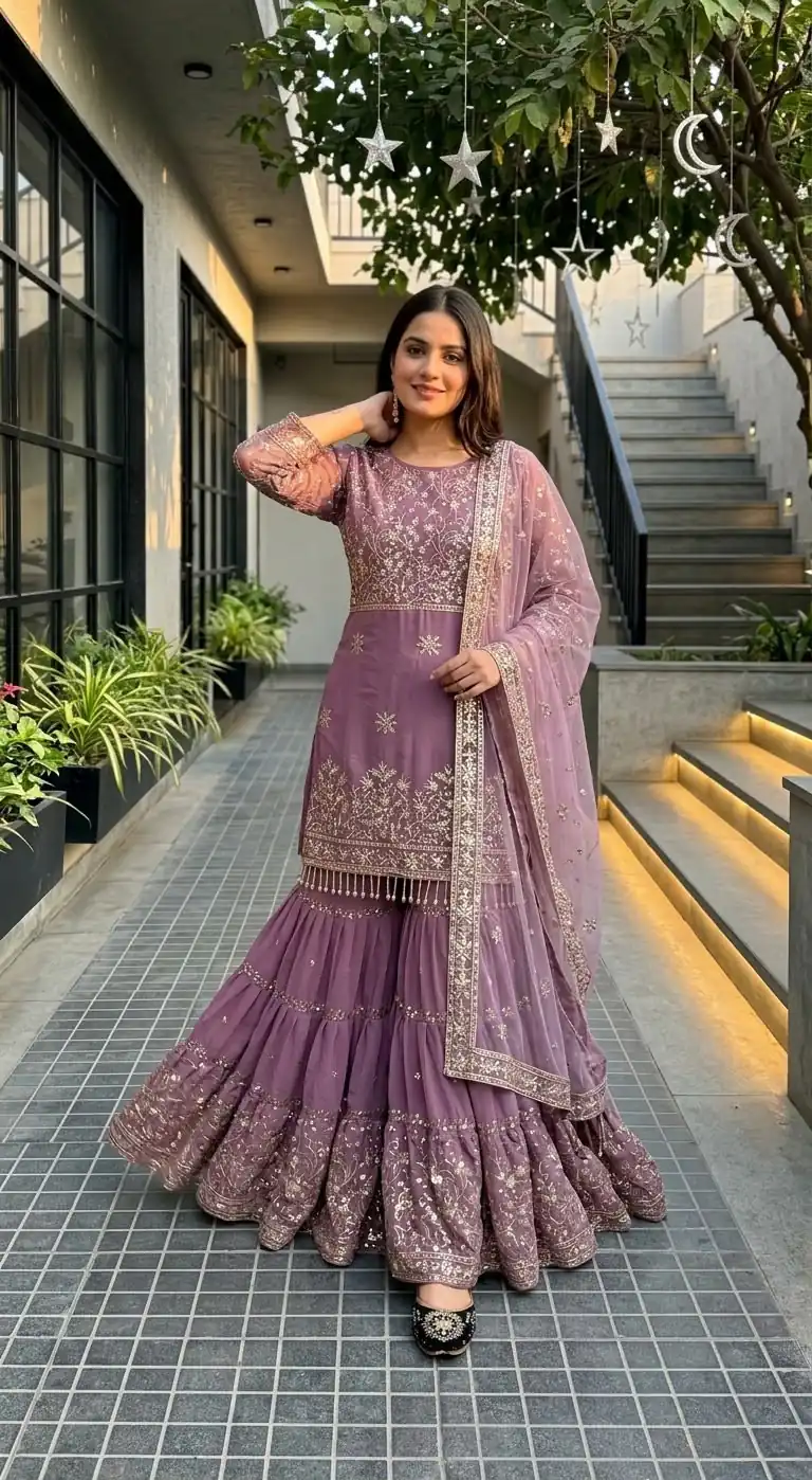 KF 1735 Onion Faux Georgette Salwar Suit with Mirror Work & Embroidery Work. Get it for ₹2949. Delivery 4-6 Working Days. Shop now. | Casual Suits, Jump Suits, Creative suits, Designer Suits, Palazzo Suits, Party Wear Suits, Patiala Suits, Salwar suit, Straight Suits
