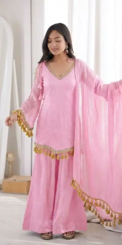 SRK 5357 Pink Doremon Crush Salwar Suit Perfect for Wedding, Party, Traditional Day, Baisakhi, Karwa Chauth – . Exclusive Offer ₹2099. Delive | Casual Suits, Jump Suits, Creative suits, Designer Suits, Palazzo Suits, Party Wear Suits, Patiala Suits, Salwar suit, Straight Suits