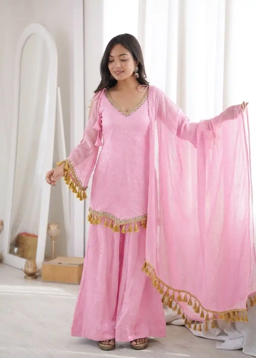 SRK 5357 Pink Doremon Crush Salwar Suit Perfect for Wedding, Party, Traditional Day, Baisakhi, Karwa Chauth – . Exclusive Offer ₹2099. Delive | Casual Suits, Jump Suits, Creative suits, Designer Suits, Palazzo Suits, Party Wear Suits, Patiala Suits, Salwar suit, Straight Suits
