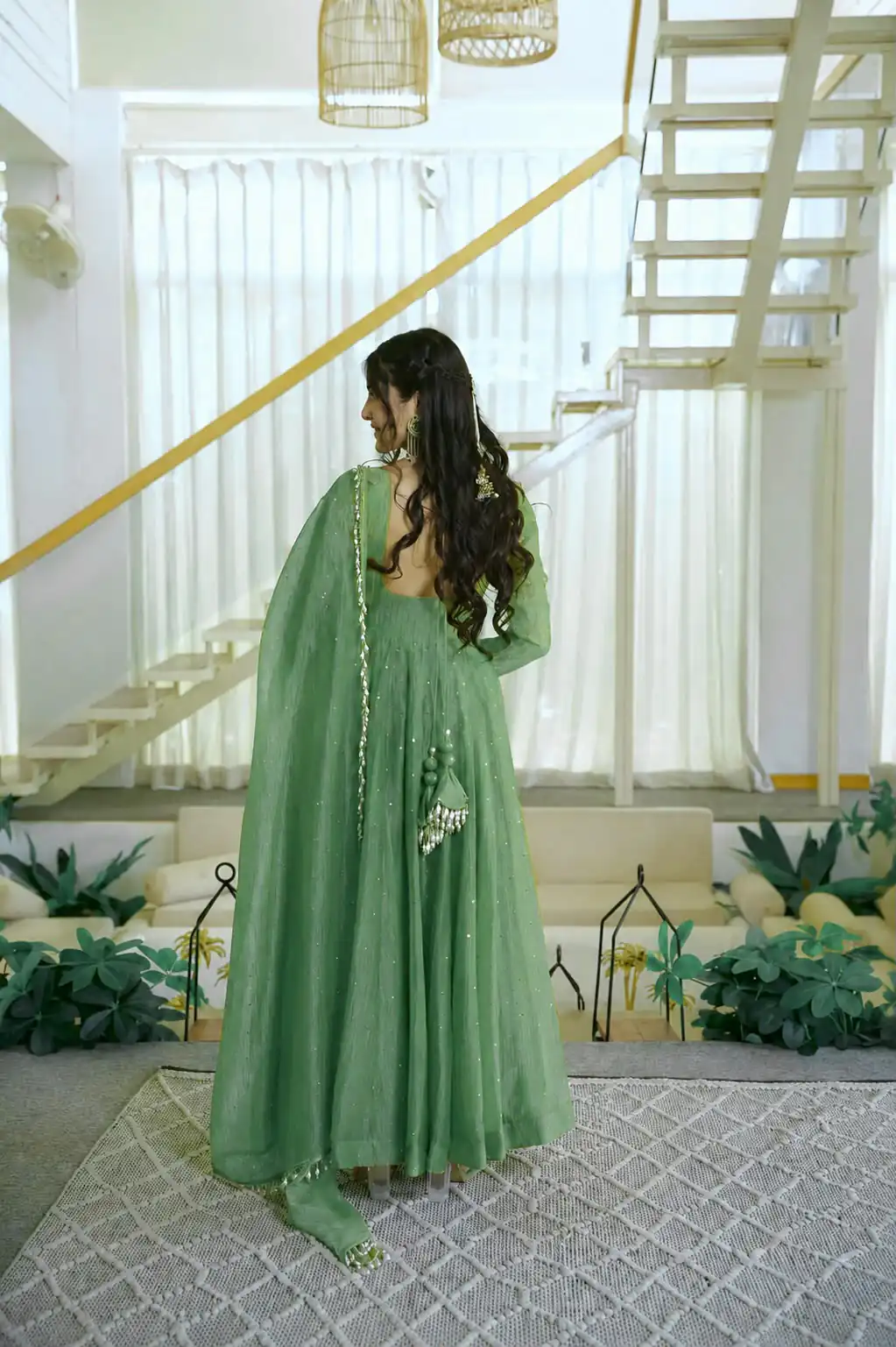 KD 1641 Pista in Salsa Silk Embroidery Work & Sequins Work Gown . Get it for ₹2899. Delivery 4-6 Working Days. Online Shop now. | Bollywood Gowns, Creative Gowns, Designer Gowns, Embroidered Gowns, Gowns, Party Wear Gowns