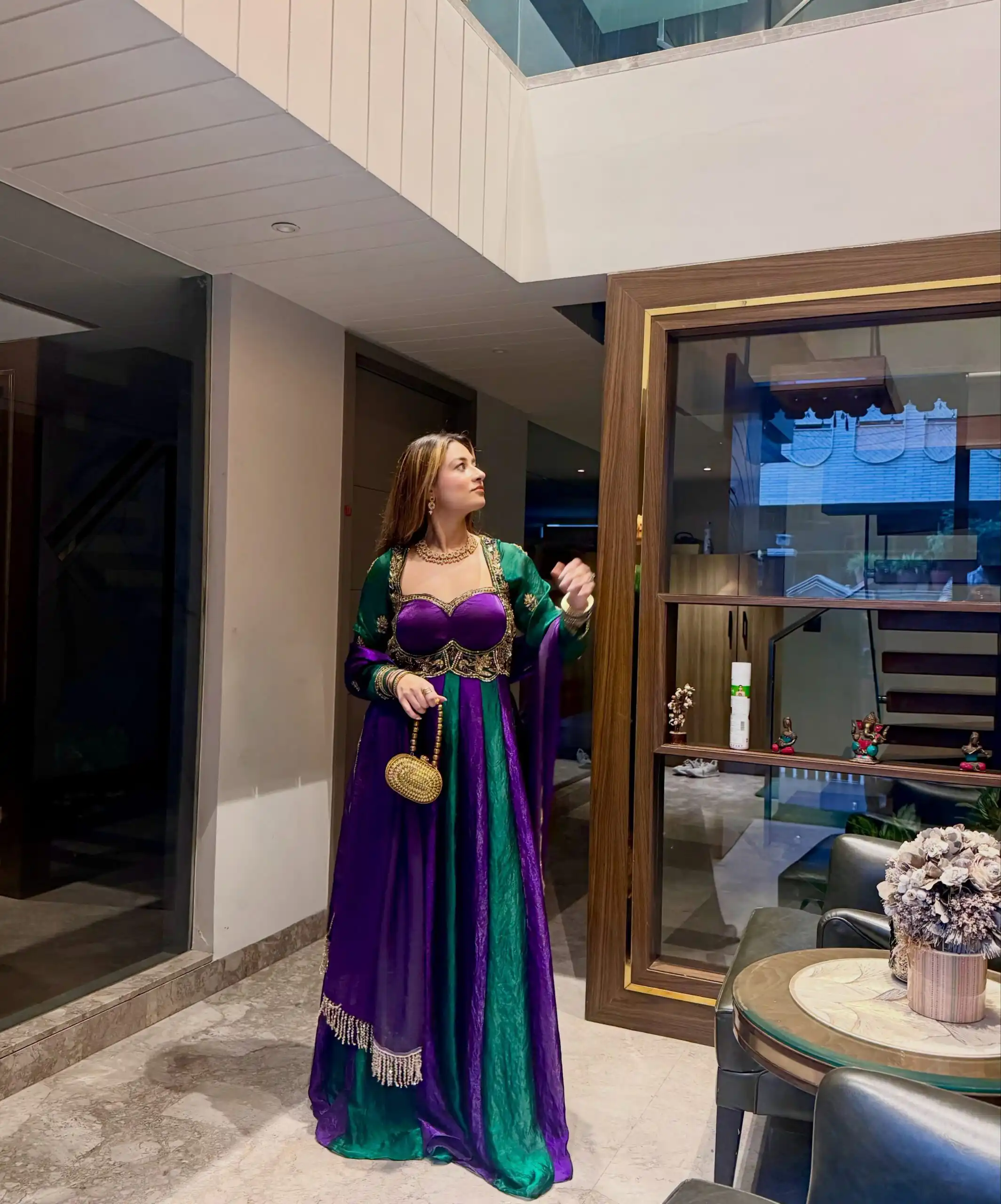 ZD 10025 Purple Fendy Silk Gown with Embroidery Work & Sequins Work. Special Price ₹2399. Delivery 4-6 Working Days. Shop now. | Bollywood Gowns, Creative Gowns, Designer Gowns, Embroidered Gowns, Gowns, Party Wear Gowns