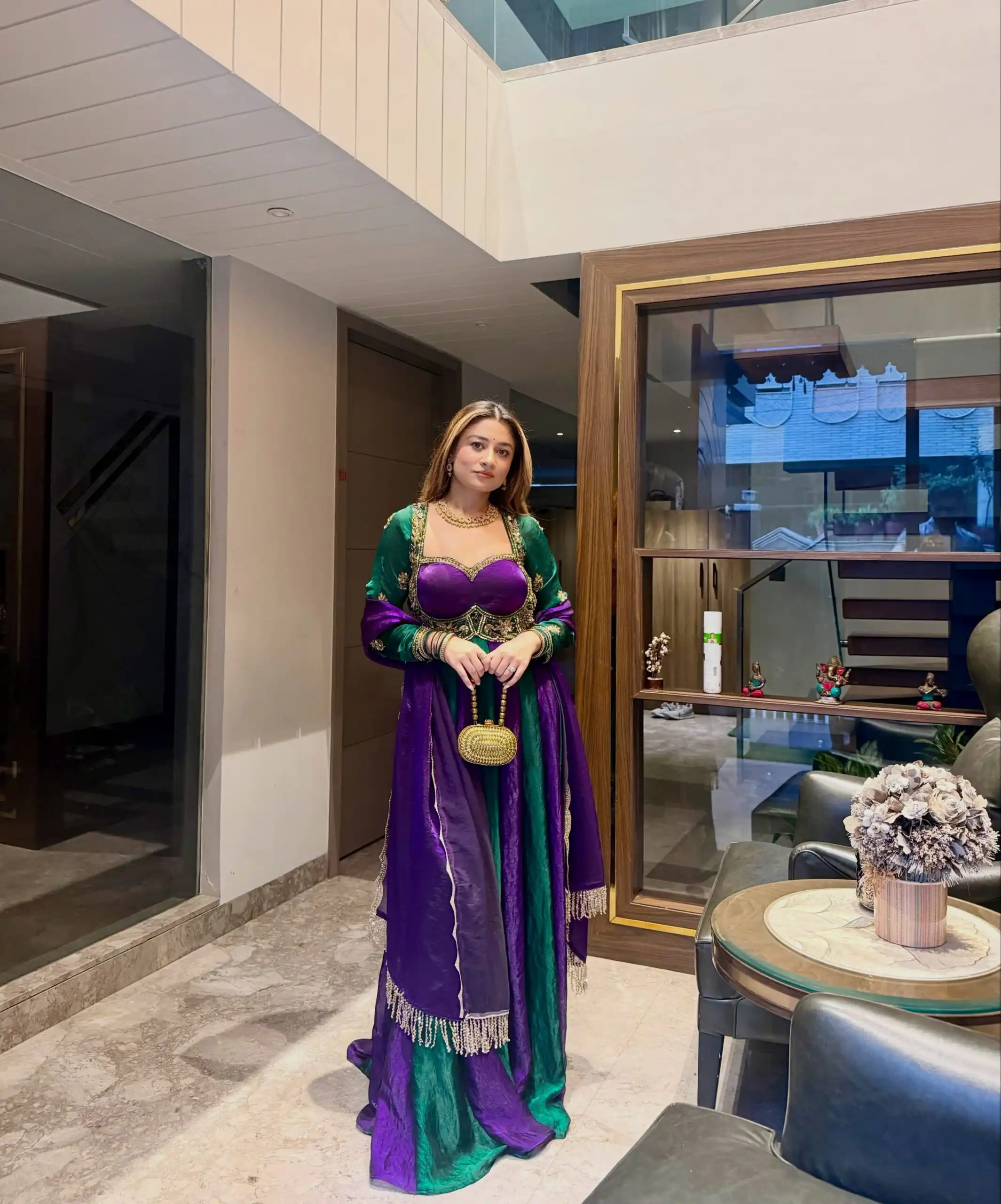 ZD 10025 Purple Fendy Silk Gown with Embroidery Work & Sequins Work. Special Price ₹2399. Delivery 4-6 Working Days. Shop now. | Bollywood Gowns, Creative Gowns, Designer Gowns, Embroidered Gowns, Gowns, Party Wear Gowns