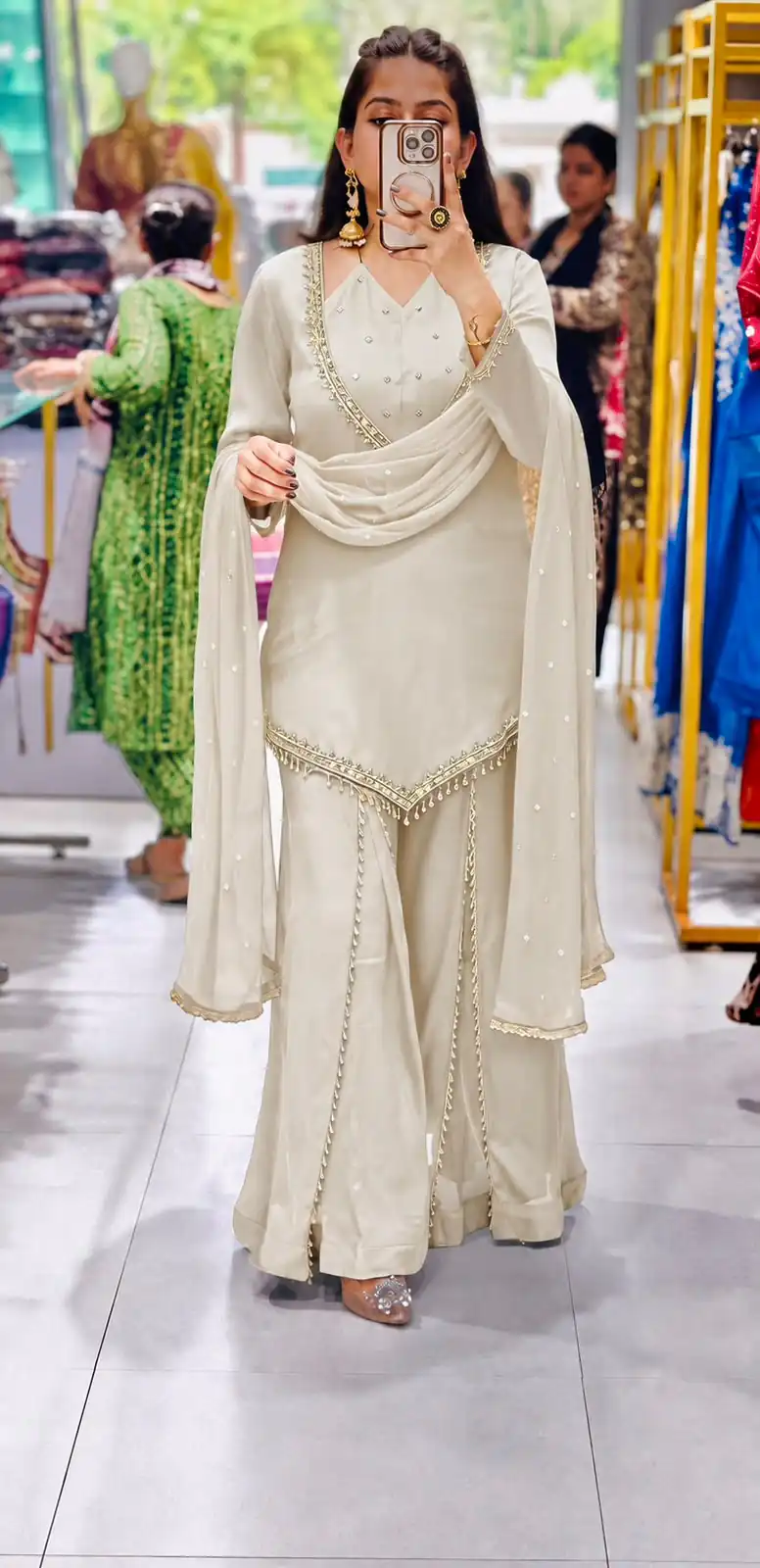 JF 054 White Color Roman Silk Salwar Suit with Embroidery Work. Available at ₹2399 only. Delivery 4-6 Working Days. Shop now. | Casual Suits, Jump Suits, Creative suits, Designer Suits, Palazzo Suits, Party Wear Suits, Patiala Suits, Salwar suit, Straight Suits
