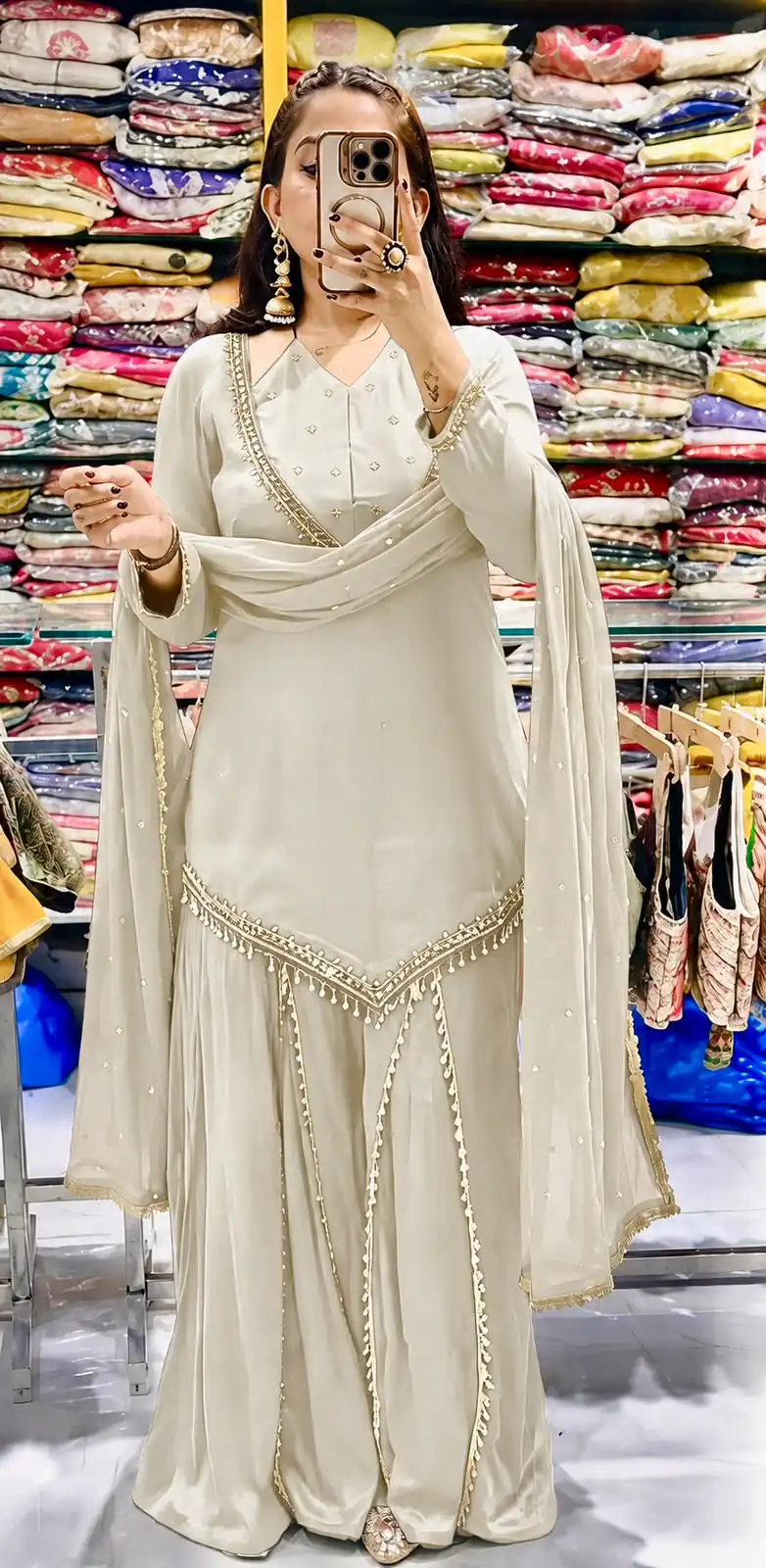 JF 054 White Color Roman Silk Salwar Suit with Embroidery Work. Available at ₹2399 only. Delivery 4-6 Working Days. Shop now. | Casual Suits, Jump Suits, Creative suits, Designer Suits, Palazzo Suits, Party Wear Suits, Patiala Suits, Salwar suit, Straight Suits