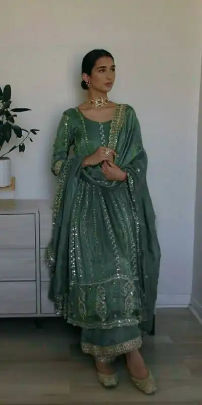 MD 3058 Teal in Color Natural Crepe Embroidery Work Salwar Suit . Affordable Price ₹2399. Delivery 4-6 Working Days. Shop now. | Casual Suits, Jump Suits, Creative suits, Designer Suits, Palazzo Suits, Party Wear Suits, Patiala Suits, Salwar suit, Straight Suits