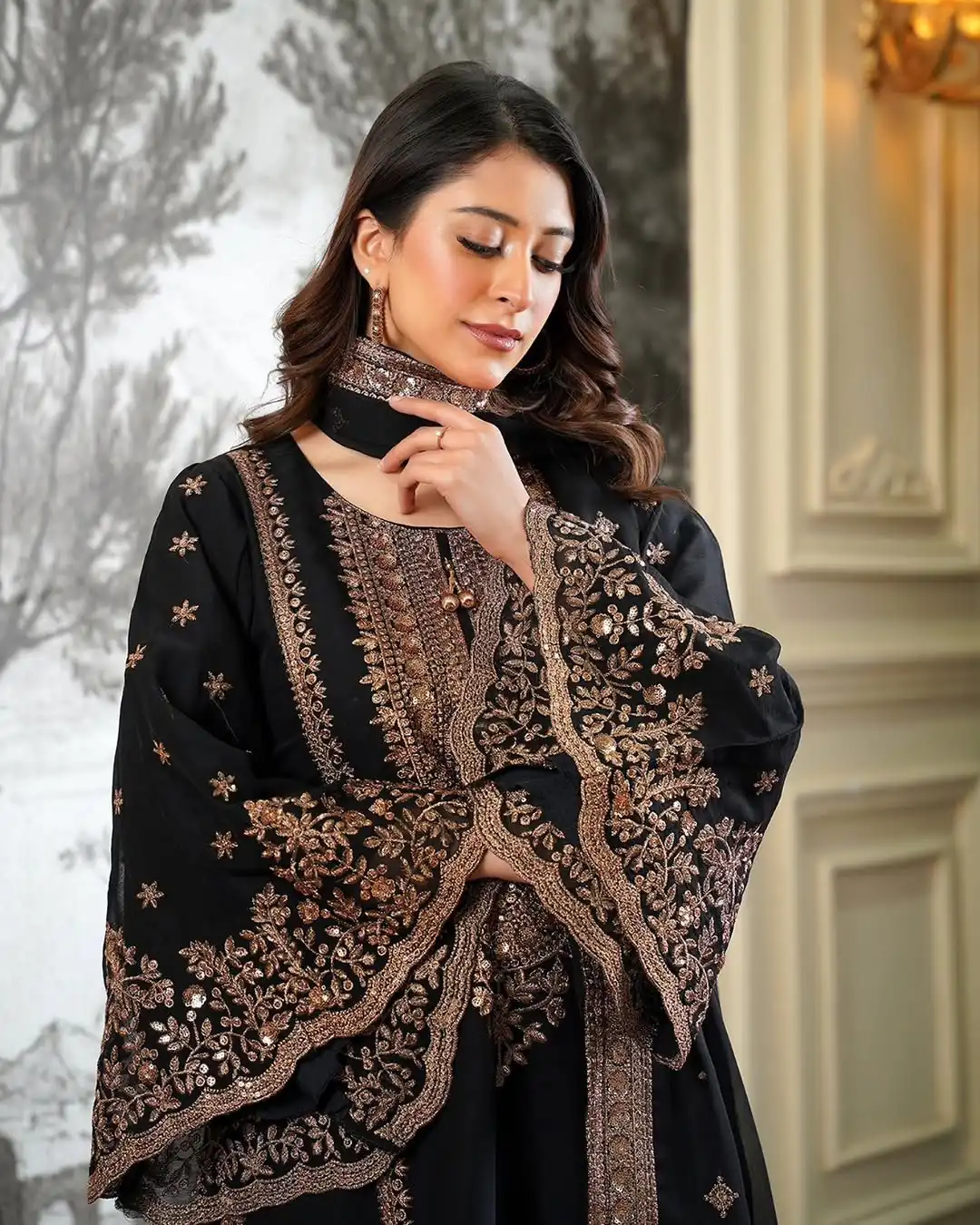 NSR 890 Black Fendy Silk Salwar Suitwith Embroidery Work & Lace Work. Now at just ₹2399. Delivery 4-6 Working Days. Shop now. | Casual Suits, Jump Suits, Creative suits, Designer Suits, Palazzo Suits, Party Wear Suits, Patiala Suits, Salwar suit, Straight Suits