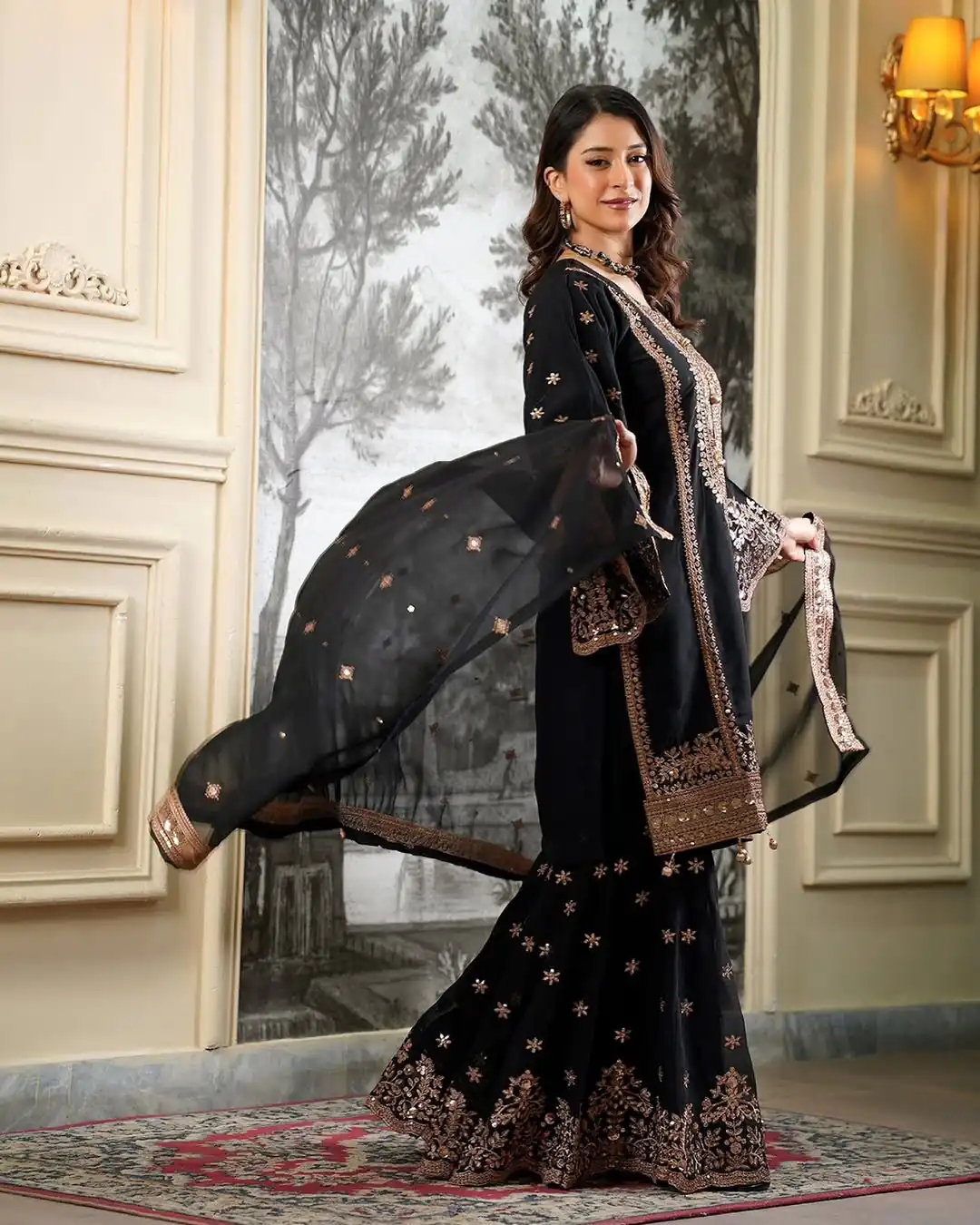 NSR 890 Black Fendy Silk Salwar Suitwith Embroidery Work & Lace Work. Now at just ₹2399. Delivery 4-6 Working Days. Shop now. | Casual Suits, Jump Suits, Creative suits, Designer Suits, Palazzo Suits, Party Wear Suits, Patiala Suits, Salwar suit, Straight Suits