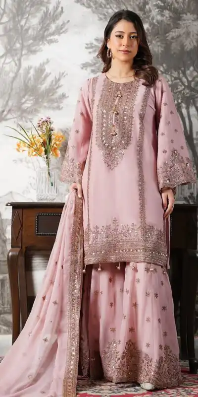 NSR 890 Pink Fendy Silk Salwar Suitwith Embroidery Work & Lace Work. Now at just ₹2399. Delivery 4-6 Working Days. Shop now. | Casual Suits, Jump Suits, Creative suits, Designer Suits, Palazzo Suits, Party Wear Suits, Patiala Suits, Salwar suit, Straight Suits