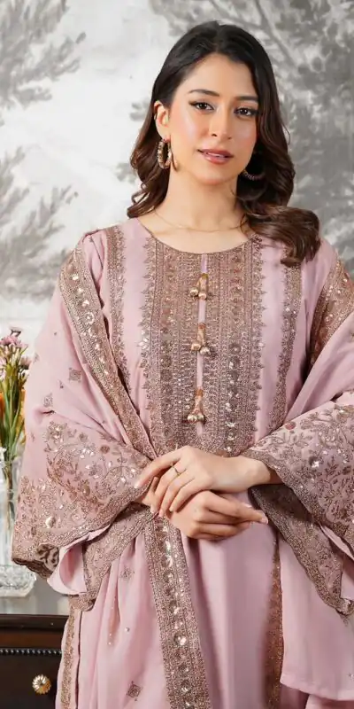 NSR 890 Pink Fendy Silk Salwar Suitwith Embroidery Work & Lace Work. Now at just ₹2399. Delivery 4-6 Working Days. Shop now. | Casual Suits, Jump Suits, Creative suits, Designer Suits, Palazzo Suits, Party Wear Suits, Patiala Suits, Salwar suit, Straight Suits