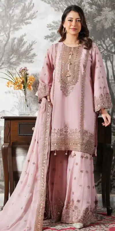 NSR 890 Pink Fendy Silk Salwar Suitwith Embroidery Work & Lace Work. Now at just ₹2399. Delivery 4-6 Working Days. Shop now. | Casual Suits, Jump Suits, Creative suits, Designer Suits, Palazzo Suits, Party Wear Suits, Patiala Suits, Salwar suit, Straight Suits