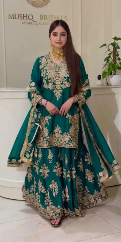 MT 1079 Teal Natural Silk Salwar Suit with Sequins Work & Embroidery Work. Special Price ₹2449. Delivery 4-6 Working Days. Shop now. | Casual Suits, Jump Suits, Creative suits, Designer Suits, Palazzo Suits, Party Wear Suits, Patiala Suits, Salwar suit, Straight Suits