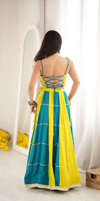 SP 97 Blue Color Rayon Embroidery Work & Cowrie Work Lehenga Choli . Grab it for ₹2399. Delivery 4-6 Working Days. Shop now. | Bollywood Lehenga, Creative Lehenga, Designer Lehenga, Embroidered Lehenga, Lehenga, Party Wear Lehenga