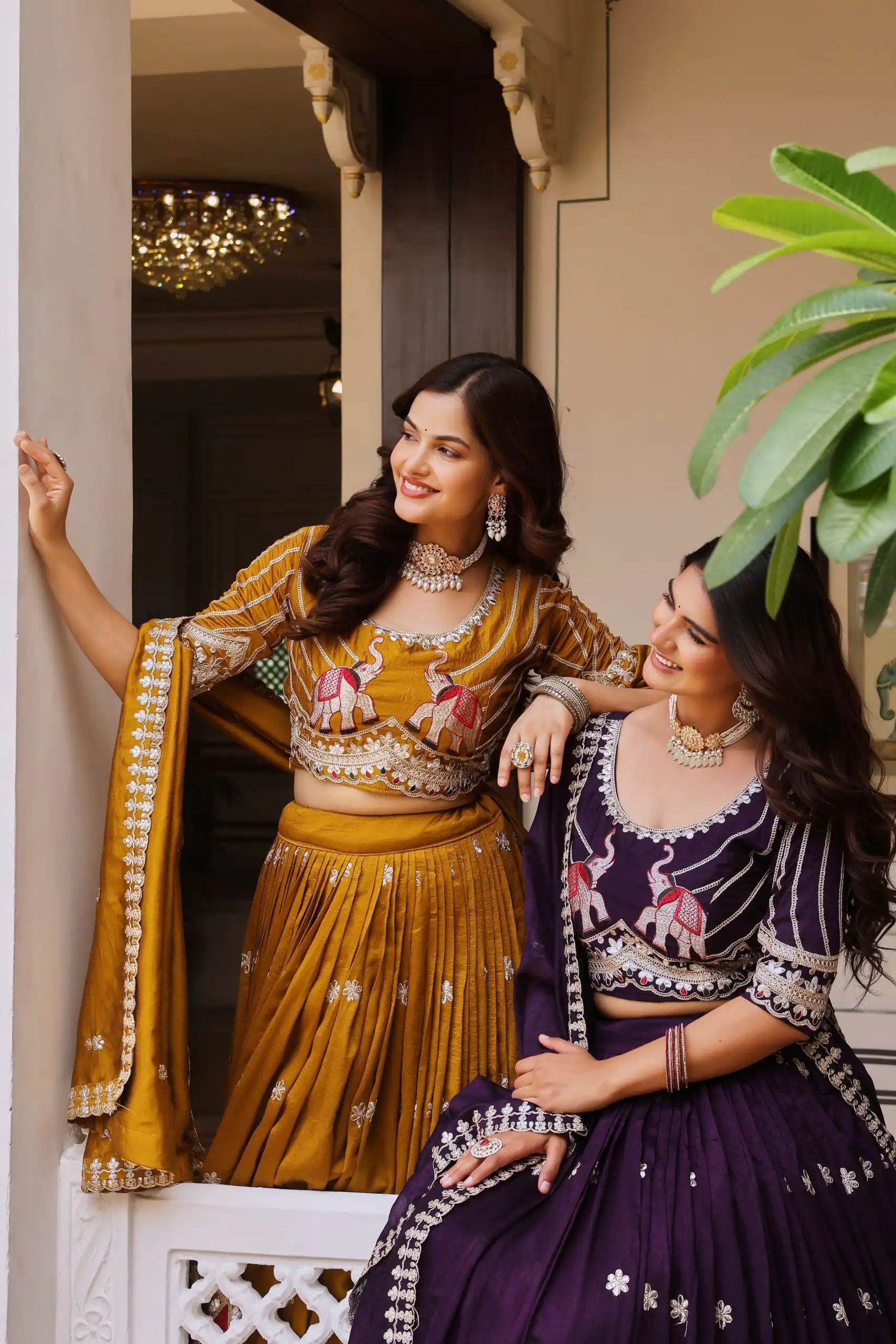 Fantastic Purple Vichitra Sequence Work Lehenga Choli - Image 6
