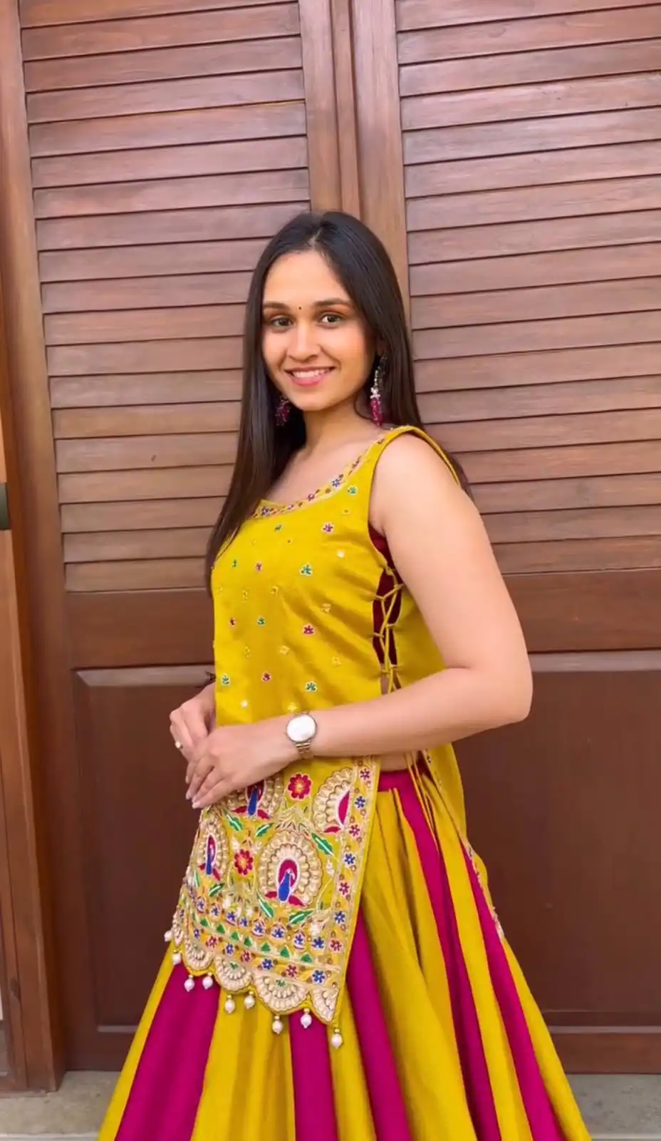 Special Yellow Vichitra Silk Sequence Work Lehenga Choli - Image 2