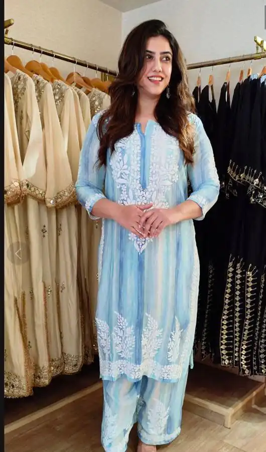 BE 460 Blue Rayon Salwar Suit with Embroidery Work & Thread Embroidery. Best Price ₹2099. Delivery 4-6 Working Days. Shop now. | Casual Suits, Jump Suits, Creative suits, Designer Suits, Palazzo Suits, Party Wear Suits, Patiala Suits, Salwar suit, Straight Suits
