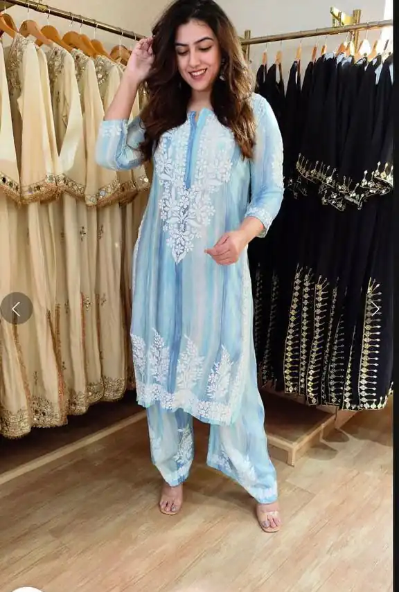 BE 460 Blue Rayon Salwar Suit with Embroidery Work & Thread Embroidery. Best Price ₹2099. Delivery 4-6 Working Days. Shop now. | Casual Suits, Jump Suits, Creative suits, Designer Suits, Palazzo Suits, Party Wear Suits, Patiala Suits, Salwar suit, Straight Suits