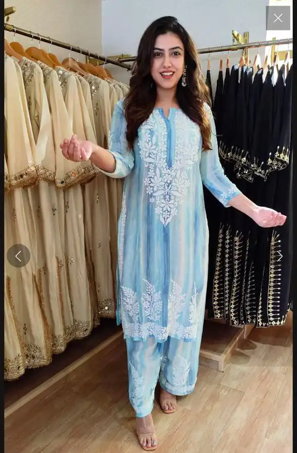 BE 460 Blue Rayon Salwar Suit with Embroidery Work & Thread Embroidery. Best Price ₹2099. Delivery 4-6 Working Days. Shop now. | Casual Suits, Jump Suits, Creative suits, Designer Suits, Palazzo Suits, Party Wear Suits, Patiala Suits, Salwar suit, Straight Suits