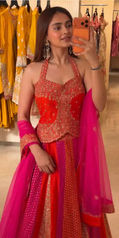 BB 85 Orange Shiny Chinon Silk Sequence Work Lehenga Choli Perfect for Wedding, Party, Ganesh Chaturthi, Baby Shower, Makar Affordable Price ₹2999. /- | Bollywood Lehenga, Creative Lehenga, Designer Lehenga, Embroidered Lehenga, Lehenga, Party Wear Lehenga