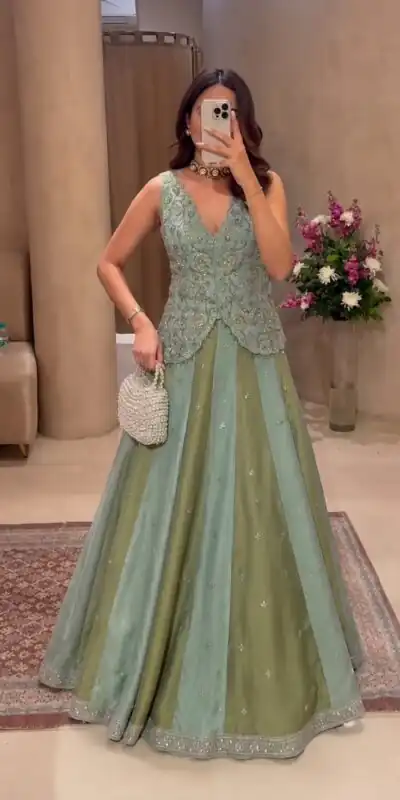 BB 84 Pista Shiny Chinon Silk Sequence Work Lehenga Choli Perfect for Wedding, Party, Ganesh Chaturthi, Baby Shower, Makar Affordable Price ₹2899. /- | Bollywood Lehenga, Creative Lehenga, Designer Lehenga, Embroidered Lehenga, Lehenga, Party Wear Lehenga