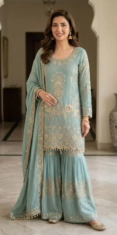 LG 2088 Sea Green Georgette with Mirror Work & Embroidery Work. Get it for ₹2449. Delivery 4-6 Working Days. Online Shop now. | Casual Suits, Jump Suits, Creative suits, Designer Suits, Palazzo Suits, Party Wear Suits, Patiala Suits, Salwar suit, Straight Suits