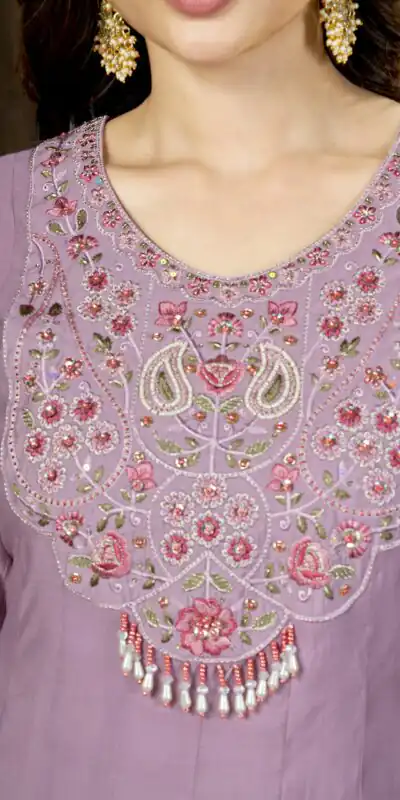 DIVA 175 Lavender Mal Chanderi Salwar Suit Perfect for Wedding, Party, Baisakhi, Housewarming, Sangeet – Introductory Price ₹2899. Delivery 4-6 Working D | Casual Suits, Jump Suits, Creative suits, Designer Suits, Palazzo Suits, Party Wear Suits, Patiala Suits, Salwar suit, Straight Suits