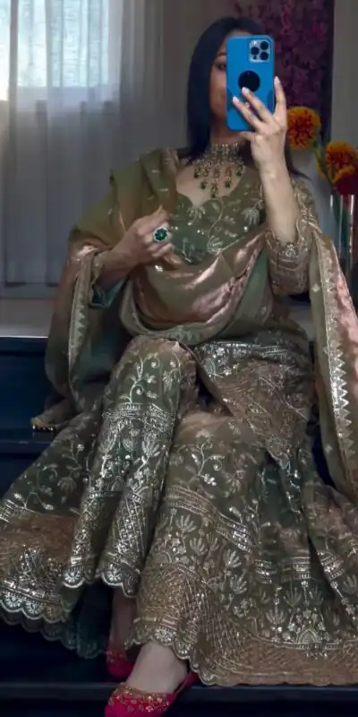 MF 479 Mehendi in Color Fendy Crush Silk Designer Work Salwar Suit . Introductory Price ₹2999. Delivery 4-6 Working Days. Shop now. | Casual Suits, Jump Suits, Creative suits, Designer Suits, Palazzo Suits, Party Wear Suits, Patiala Suits, Salwar suit, Straight Suits
