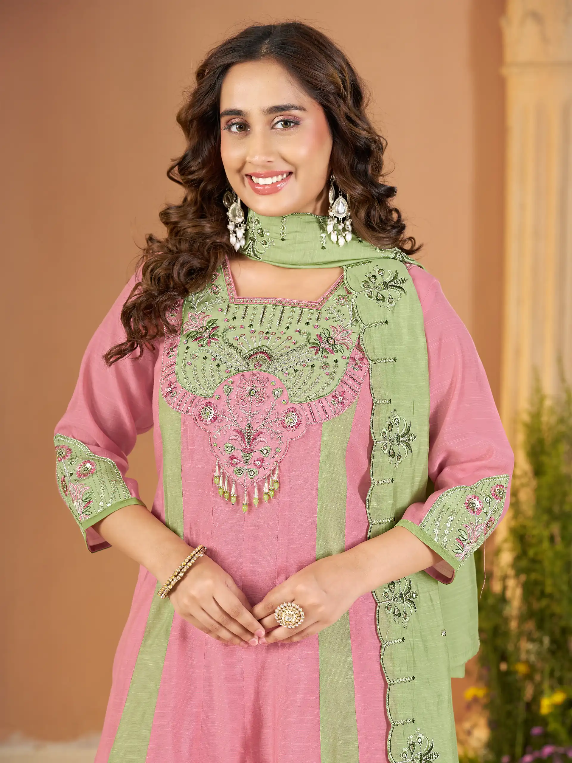 DIVA 186 Peach Mal Chanderi Salwar Suit Perfect for Wedding, Party, Baisakhi, Housewarming, Sangeet – Introductory Price ₹2899. Delivery 4-6 Working D | Casual Suits, Jump Suits, Creative suits, Designer Suits, Palazzo Suits, Party Wear Suits, Patiala Suits, Salwar suit, Straight Suits