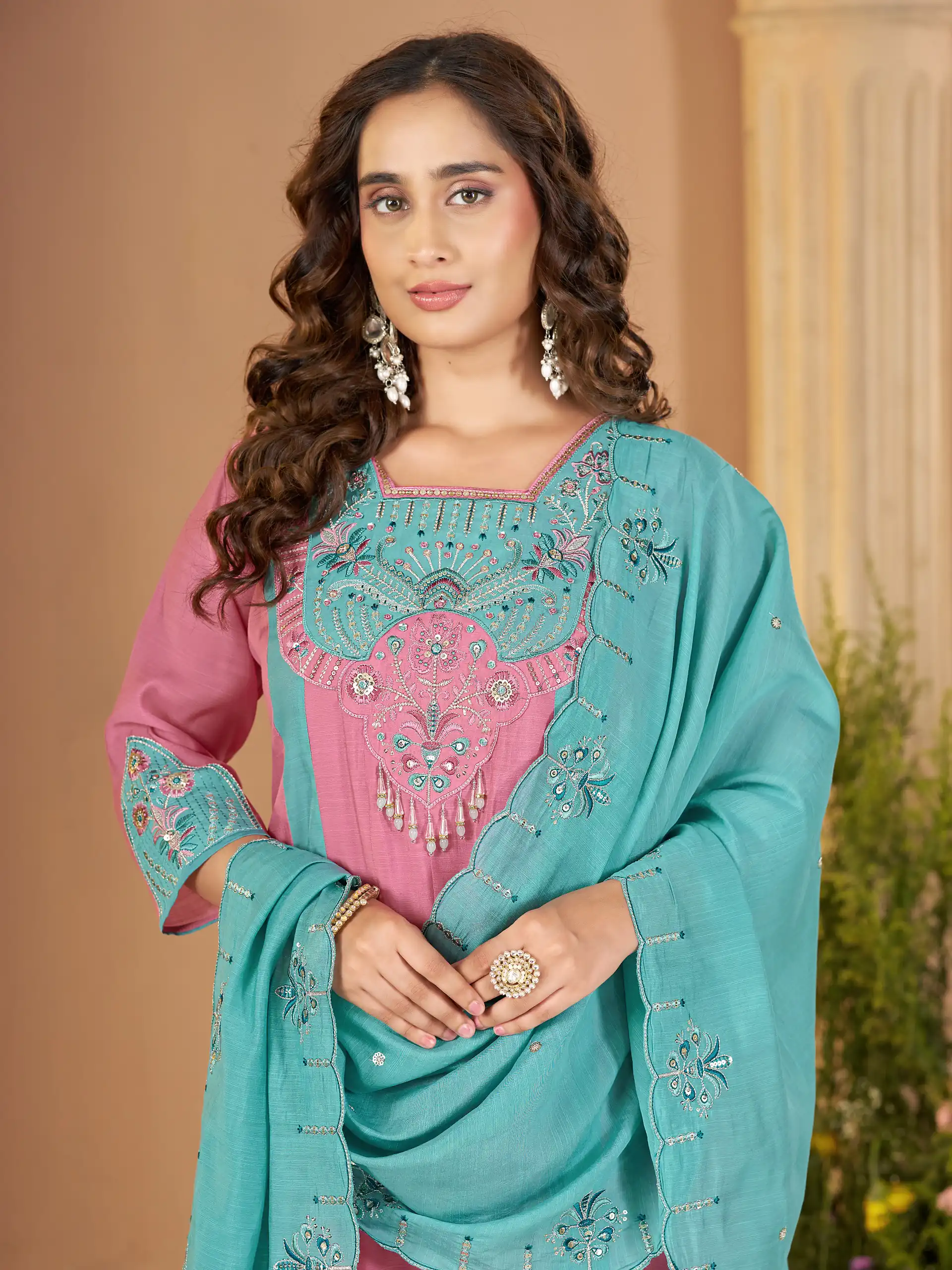 DIVA 186 Pink Mal Chanderi Salwar Suit Perfect for Wedding, Party, Baisakhi, Housewarming, Sangeet – Introductory Price ₹2899. Delivery 4-6 Working D | Casual Suits, Jump Suits, Creative suits, Designer Suits, Palazzo Suits, Party Wear Suits, Patiala Suits, Salwar suit, Straight Suits