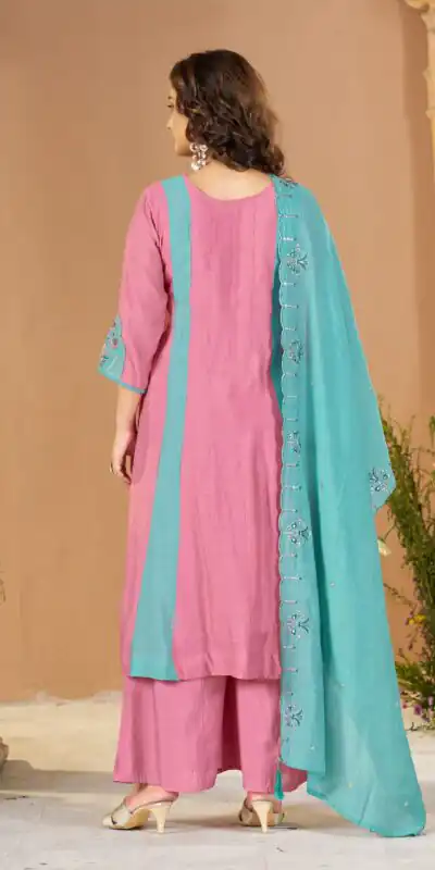 DIVA 186 Pink Mal Chanderi Salwar Suit Perfect for Wedding, Party, Baisakhi, Housewarming, Sangeet – Introductory Price ₹2899. Delivery 4-6 Working D | Casual Suits, Jump Suits, Creative suits, Designer Suits, Palazzo Suits, Party Wear Suits, Patiala Suits, Salwar suit, Straight Suits