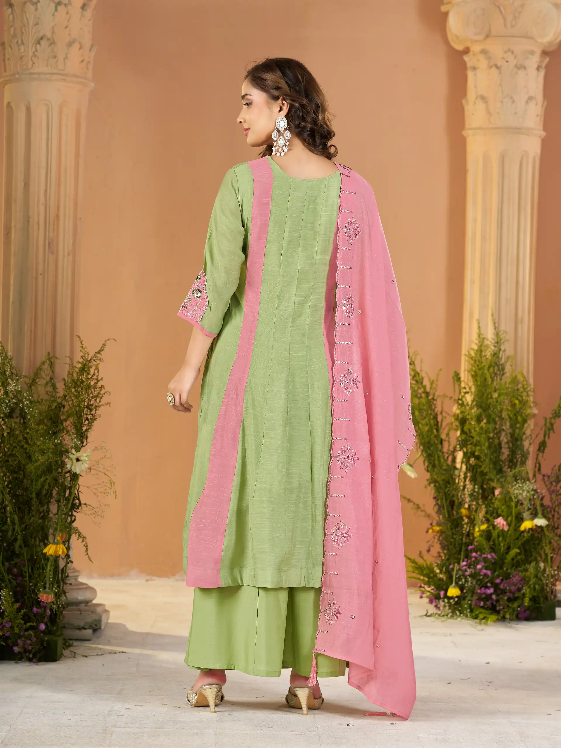 DIVA 186 Pista Mal Chanderi Salwar Suit Perfect for Wedding, Party, Baisakhi, Housewarming, Sangeet – Introductory Price ₹2899. Delivery 4-6 Working D | Casual Suits, Jump Suits, Creative suits, Designer Suits, Palazzo Suits, Party Wear Suits, Patiala Suits, Salwar suit, Straight Suits
