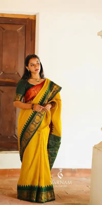 KP 6058 Yellow Soft Lichi Silk Saree with Lace Work & Lace Border. Introductory Price ₹1749. Delivery 4-6 Working Days. Shop now. | Creative Sarees, Bollywood Sarees, Designer Sarees, Embroidered Sarees, Ethnic Saree, Modern Digital sarees, Party Wear Sarees, Sarees