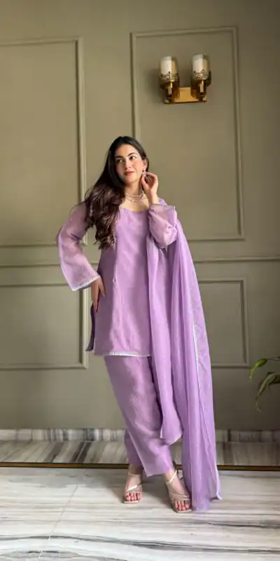 KB 297 Lavender Crunchy Silk Salwar Suit with Embroidery Work. Wedding, Party, Festive, Events Best Price ₹2029. Delivery 4-6 Working Days. Shop now. | Casual Suits, Jump Suits, Creative suits, Designer Suits, Palazzo Suits, Party Wear Suits, Patiala Suits, Salwar suit, Straight Suits