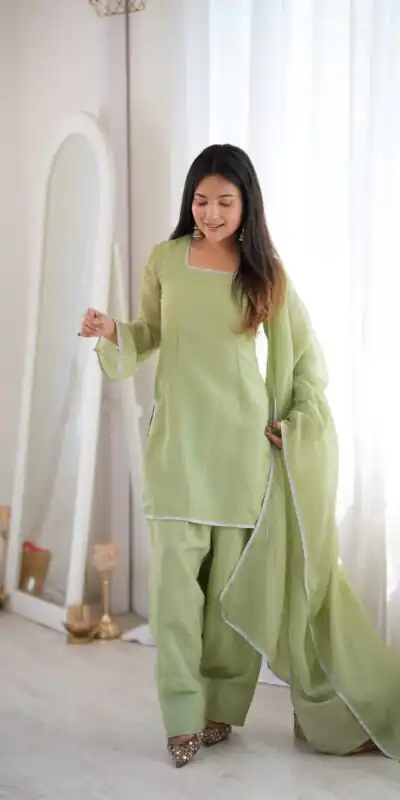 KB 297 Pista Crunchy Silk Salwar Suit with Embroidery Work. Wedding, Party, Festive, Events Best Price ₹2029. Delivery 4-6 Working Days. Shop now. | Casual Suits, Jump Suits, Creative suits, Designer Suits, Palazzo Suits, Party Wear Suits, Patiala Suits, Salwar suit, Straight Suits
