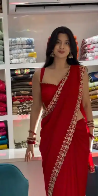 KD 649 Red Color Faux Georgette Embroidery Sequins Work Saree Casual, Wedding, Festive, Events . Expected Delivery 4-6 Working Days @1999/- only | Creative Sarees, Bollywood Sarees, Designer Sarees, Embroidered Sarees, Ethnic Saree, Modern Digital sarees, Party Wear Sarees, Sarees