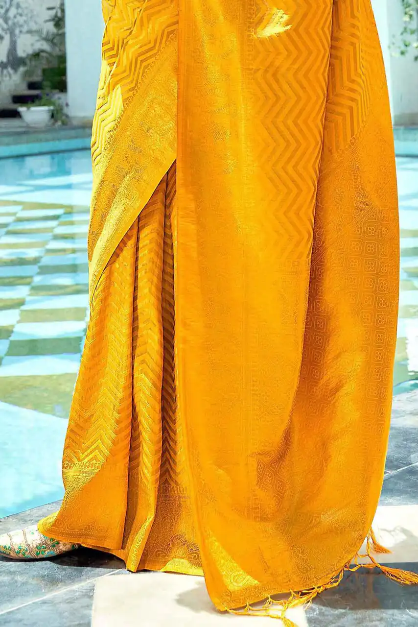 KP 3096 Yellow Soft Lichi Silk with Lace Border & Lace Work Saree . Special Price ₹1549. Delivery 4-6 Working Days. Shop now. | Creative Sarees, Bollywood Sarees, Designer Sarees, Embroidered Sarees, Ethnic Saree, Modern Digital sarees, Party Wear Sarees, Sarees