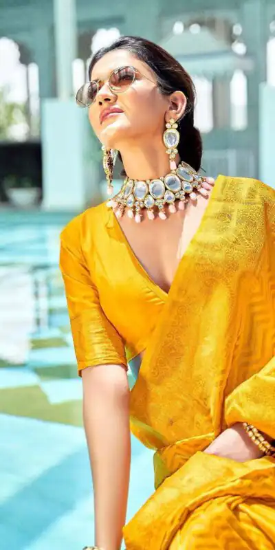 KP 3096 Yellow Soft Lichi Silk with Lace Border & Lace Work Saree . Special Price ₹1549. Delivery 4-6 Working Days. Shop now. | Creative Sarees, Bollywood Sarees, Designer Sarees, Embroidered Sarees, Ethnic Saree, Modern Digital sarees, Party Wear Sarees, Sarees