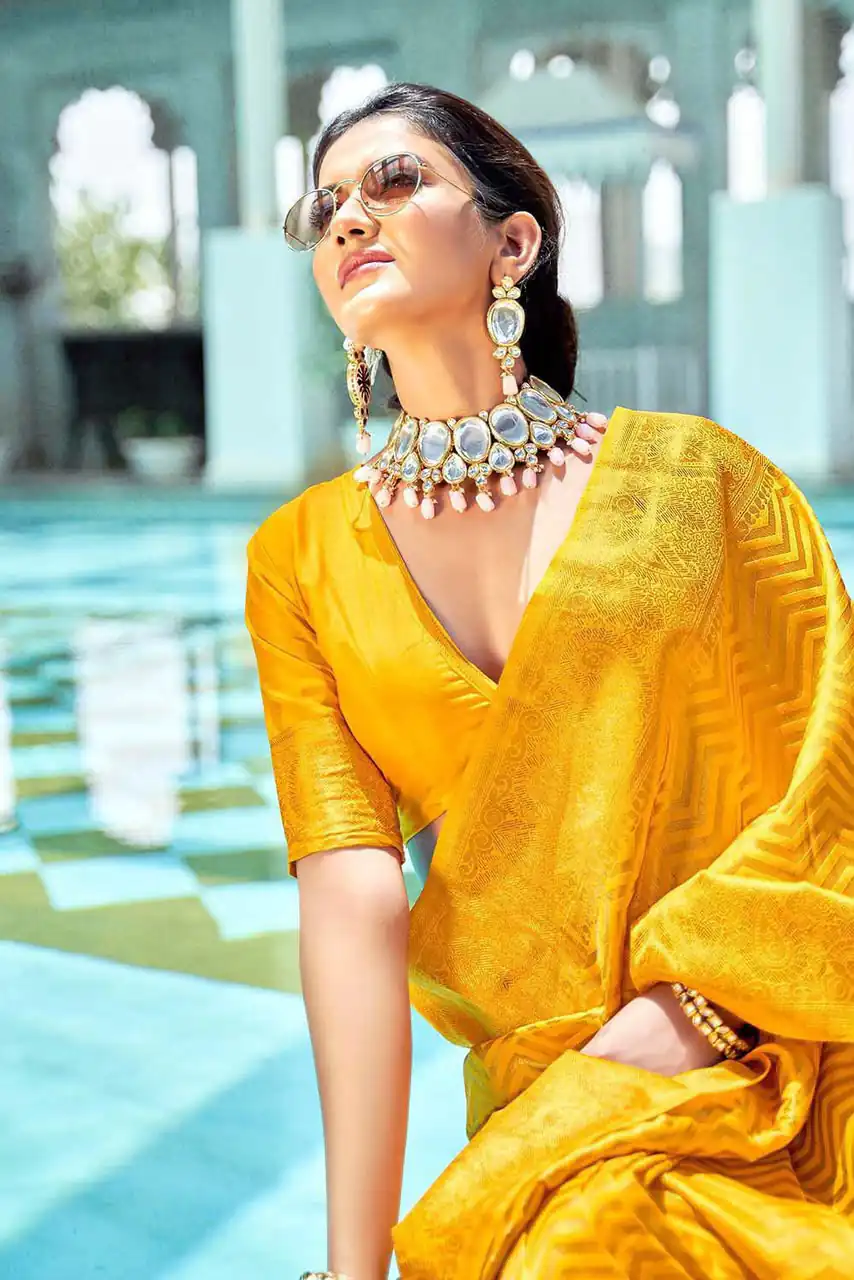 KP 3096 Yellow Soft Lichi Silk with Lace Border & Lace Work Saree . Special Price ₹1549. Delivery 4-6 Working Days. Shop now. | Creative Sarees, Bollywood Sarees, Designer Sarees, Embroidered Sarees, Ethnic Saree, Modern Digital sarees, Party Wear Sarees, Sarees
