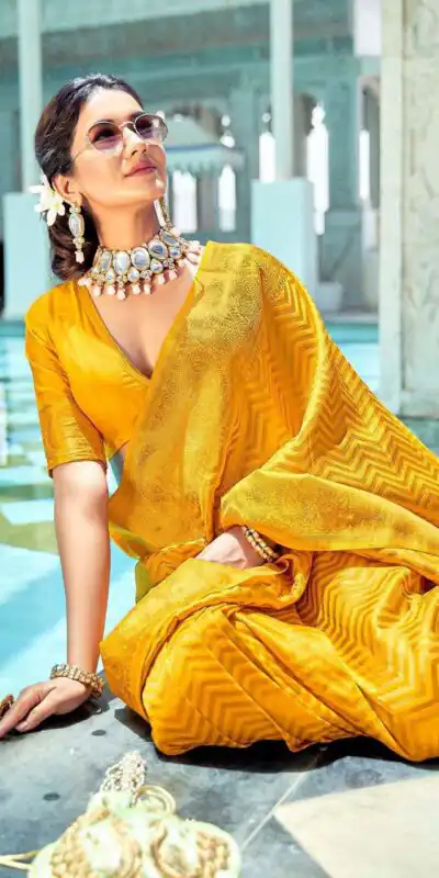 KP 3096 Yellow Soft Lichi Silk with Lace Border & Lace Work Saree . Special Price ₹1549. Delivery 4-6 Working Days. Shop now. | Creative Sarees, Bollywood Sarees, Designer Sarees, Embroidered Sarees, Ethnic Saree, Modern Digital sarees, Party Wear Sarees, Sarees