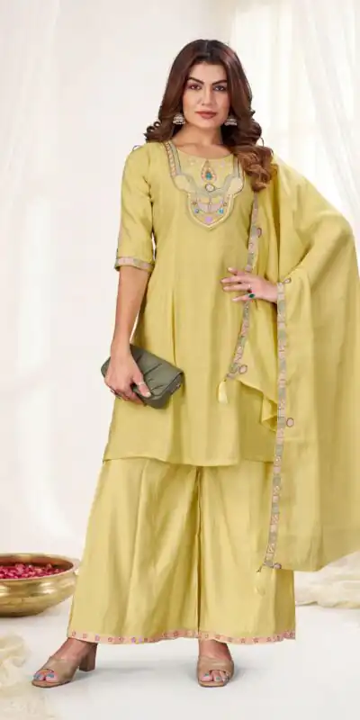 DIVA 171 Yellow Mal Chanderi Salwar Suit Perfect for Wedding, Party, Baisakhi, Housewarming, Sangeet – Introductory Price ₹2449. Delivery 4-6 Working D | Casual Suits, Jump Suits, Creative suits, Designer Suits, Palazzo Suits, Party Wear Suits, Patiala Suits, Salwar suit, Straight Suits