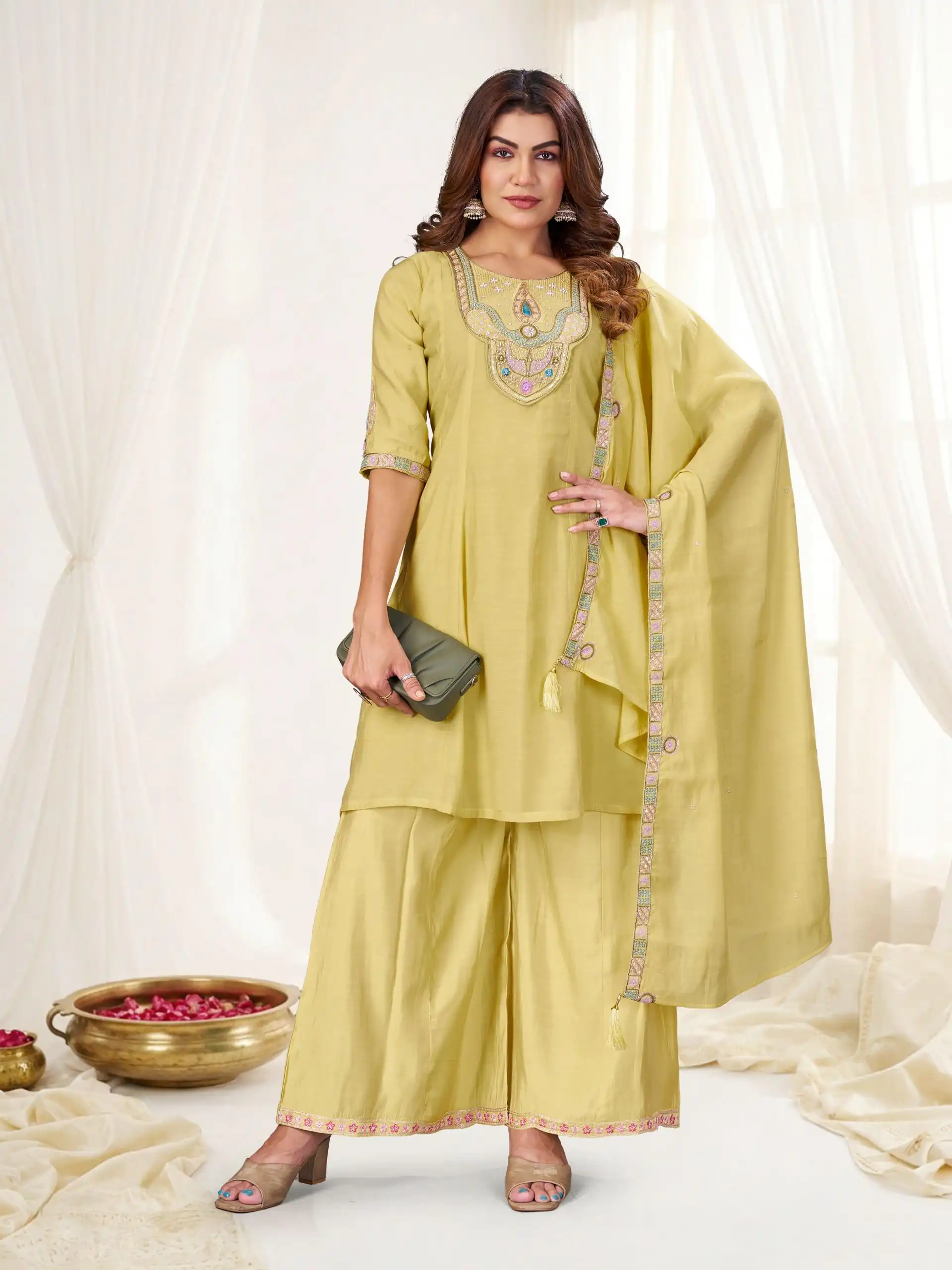 DIVA 171 Yellow Mal Chanderi Salwar Suit Perfect for Wedding, Party, Baisakhi, Housewarming, Sangeet – Introductory Price ₹2449. Delivery 4-6 Working D | Casual Suits, Jump Suits, Creative suits, Designer Suits, Palazzo Suits, Party Wear Suits, Patiala Suits, Salwar suit, Straight Suits