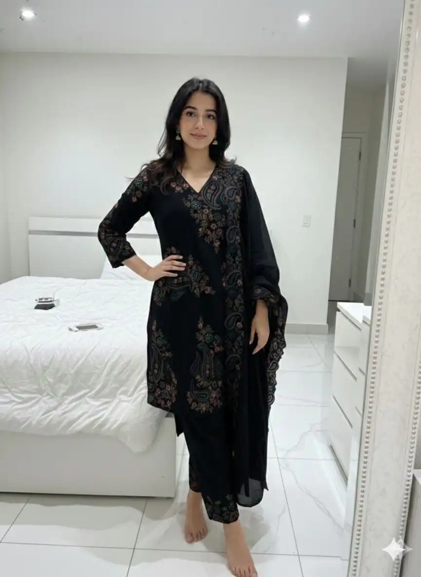 BE 449 Black in Wine Fendy Silk Embroidery Work & Sequins Work Salwar Suit . Now at just ₹2449. Delivery 4-6 Working Days. Shop now. | Casual Suits, Jump Suits, Creative suits, Designer Suits, Palazzo Suits, Party Wear Suits, Patiala Suits, Salwar suit, Straight Suits