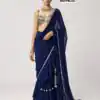 DF 3455 Navy Blue Color Faux Georgette Embroidery Sequins Work Saree Casual, Wedding, Festive, Events . Expected Delivery  4-6 Working Days @2199/- only                                                                                | Creative Sarees, Bollywood Sarees, Designer Sarees, Embroidered Sarees, Ethnic Saree, Modern Digital sarees, Party Wear Sarees, Sarees