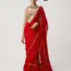 DF 3455 Red Color Faux Georgette Embroidery Sequins Work Saree Casual, Wedding, Festive, Events . Expected Delivery  4-6 Working Days @2199/- only                                                                                | Creative Sarees, Bollywood Sarees, Designer Sarees, Embroidered Sarees, Ethnic Saree, Modern Digital sarees, Party Wear Sarees, Sarees