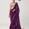 DF 3455 Wine Color Faux Georgette Embroidery Sequins Work Saree Casual, Wedding, Festive, Events . Expected Delivery  4-6 Working Days @2199/- only                                                                                | Creative Sarees, Bollywood Sarees, Designer Sarees, Embroidered Sarees, Ethnic Saree, Modern Digital sarees, Party Wear Sarees, Sarees