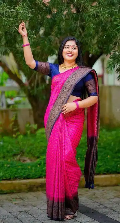 KPR 180 Pink Soft Lichi Silk Saree Perfect for Wedding, Party, Mehendi, Ganesh Chaturthi, Raksha Bandhan Introductory Price ₹1649. Delivery 4-6 Working Days | Creative Sarees, Bollywood Sarees, Designer Sarees, Embroidered Sarees, Ethnic Saree, Modern Digital sarees, Party Wear Sarees, Sarees